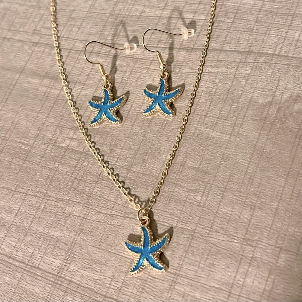 Starfish jewelry set